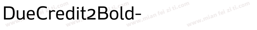 DueCredit2Bold字体转换
