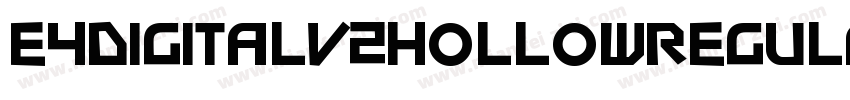 E4DigitalV2HollowRegular-XRLo字体转换