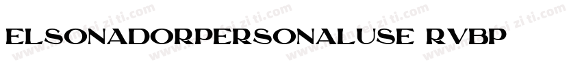 ElSonadorPersonalUse-rVBp字体转换