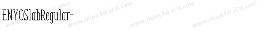 ENYOSlabRegular字体转换