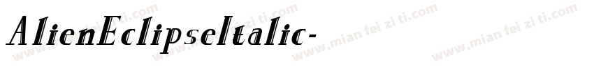 AlienEclipseItalic字体转换