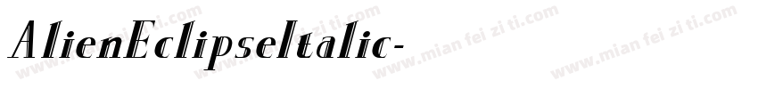 AlienEclipseItalic字体转换