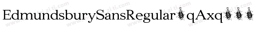 EdmundsburySansRegular-qAxq字体转换