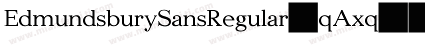 EdmundsburySansRegular-qAxq字体转换