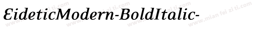 EideticModern-BoldItalic字体转换