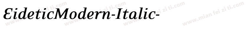 EideticModern-Italic字体转换