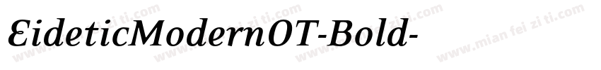 EideticModernOT-Bold字体转换
