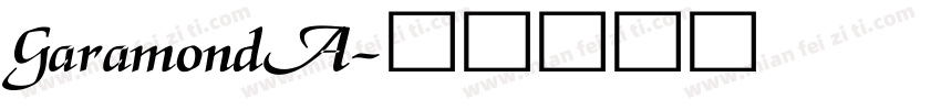 GaramondA字体转换
