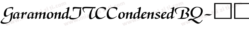 GaramondITCCondensedBQ字体转换