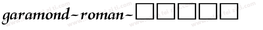 garamond-roman字体转换