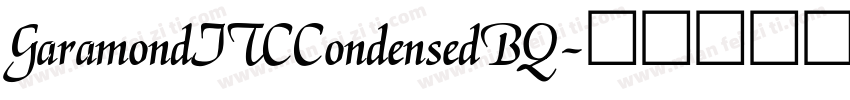 GaramondITCCondensedBQ字体转换
