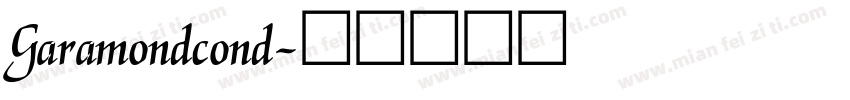 Garamondcond字体转换