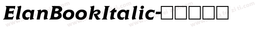 ElanBookItalic字体转换