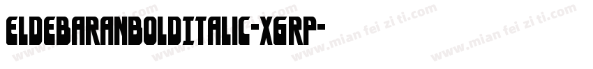 EldebaranBoldItalic-X6RP字体转换