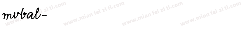 mvbal字体转换