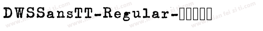 DWSSansTT-Regular字体转换