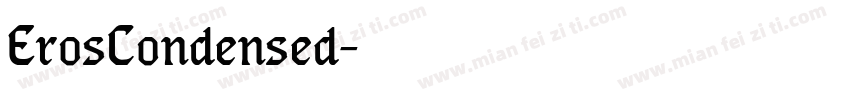 ErosCondensed字体转换