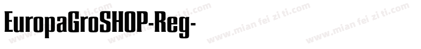 EuropaGroSHOP-Reg字体转换