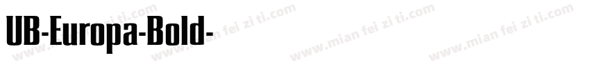 UB-Europa-Bold字体转换