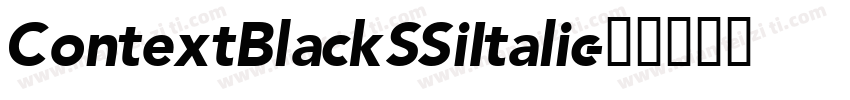 ContextBlackSSiItalic字体转换