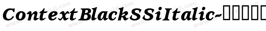 ContextBlackSSiItalic字体转换