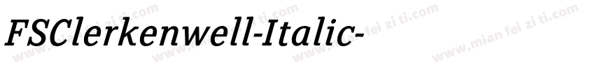 FSClerkenwell-Italic字体转换