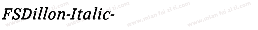 FSDillon-Italic字体转换