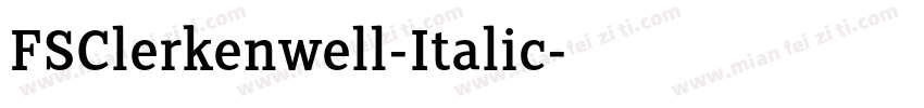 FSClerkenwell-Italic字体转换