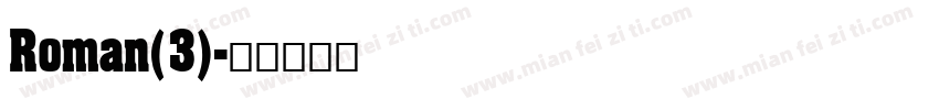 Roman(3)字体转换