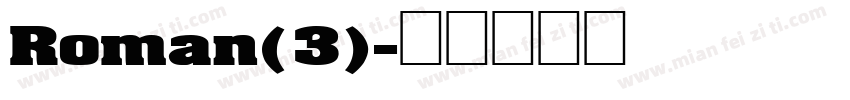 Roman(3)字体转换