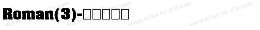 Roman(3)字体转换