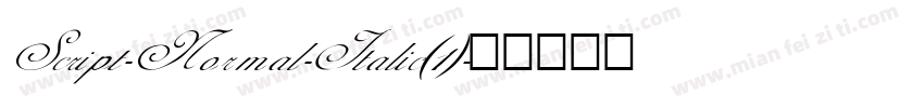 Script-Normal-Italic(1)字体转换
