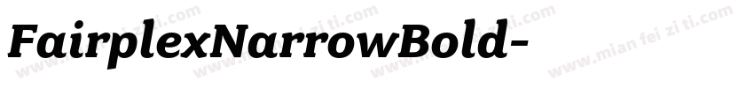 FairplexNarrowBold字体转换