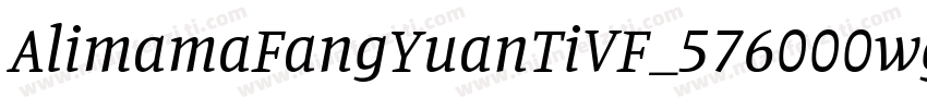 AlimamaFangYuanTiVF_576000wght字体转换