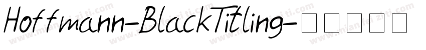 Hoffmann-BlackTitling字体转换