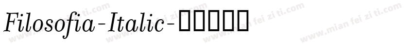 Filosofia-Italic字体转换