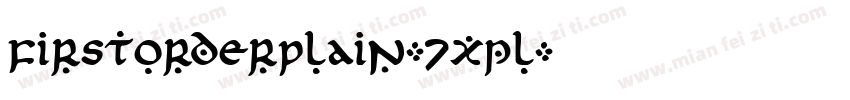 FirstOrderPlain-7xpl字体转换