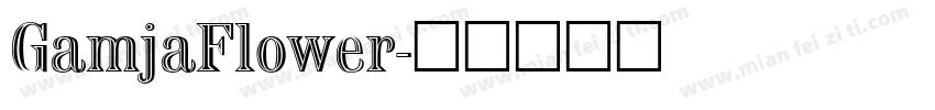 GamjaFlower字体转换