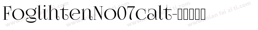 FoglihtenNo07calt字体转换