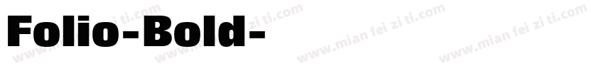 Folio-Bold字体转换