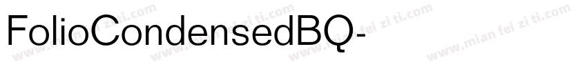 FolioCondensedBQ字体转换