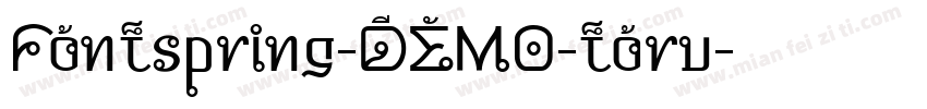 Fontspring-DEMO-toru字体转换