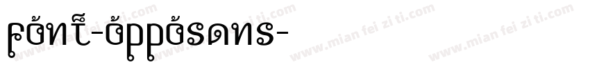 font-opposans字体转换