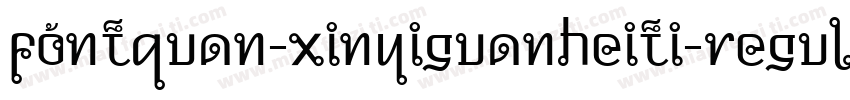 fontquan-xinyiguanheiti-regular字体转换