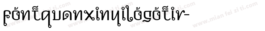 fontquanxinyilogotir字体转换