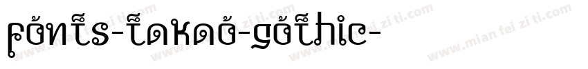 fonts-takao-gothic字体转换