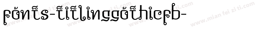 fonts-titlinggothicfb字体转换