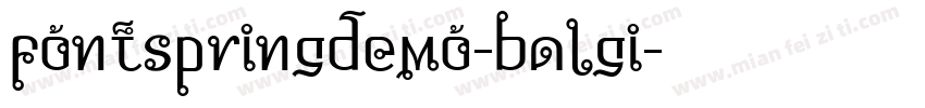 fontspringdemo-balgi字体转换