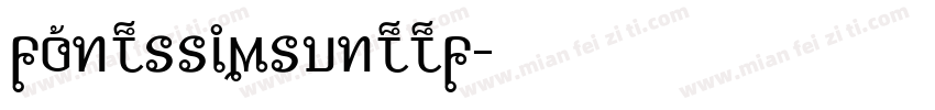 fontssimsunttf字体转换