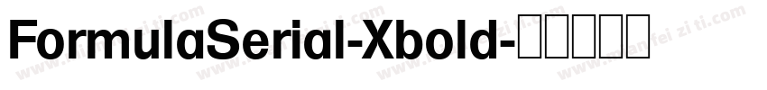 FormulaSerial-Xbold字体转换